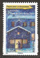 Andorre Français 2018 N° 809 ** Légendes, Contes, Eglise, Cloche, Lanterne, Bougie, Neige, La Mare De Déu De Les Neus - Unused Stamps