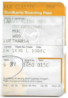 Boarding Pass / Avion / Aviation / Lufthansa - Bordkarten