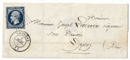 0014. LSC N°14 Ty. I Bleu-noir - Losange PC. 3421 & Càd Trévoux (AIN)  à Lyon (Bches Du Rhône) - Juil. 56 - 1849-1876: Période Classique