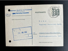 GERMANY 1966 POSTCARD HERRSCHING TO WUPPERTAL 20-01-1966 DUITSLAND DEUTSCHLAND - Cartes Postales - Oblitérées