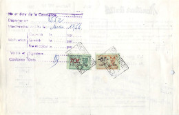 Belgique Belgie Timbre Fiscal 70F + 8F Sur Facture Du Moniteur Textile De Bruxelles En 1956 - Dokumente