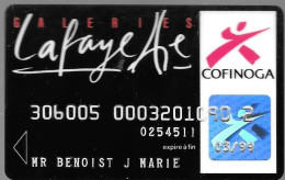CARTE-MAGNETIQUE-CREDIT-COFINOGA-03/99-GALERIES LAFAYETTE-TBE/RARE - Vervallen Bankkaarten
