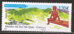 Andorre Français 2017 N° 802 ** Tourisme, Montagnes, Randonnée, Mirador, Roc Del Quer, Miguel Ángel González, Penseur - Unused Stamps