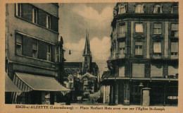 ESCH-SUR-ALZETTE  -  Place Norbert Metz Avec Vue Sur L'Église St.Joseph - Esch-sur-Alzette