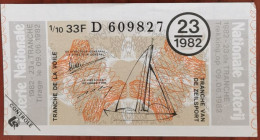 Billet De Loterie Nationale Belgique 1982 23e Tr - Tranche De La Voile - 9-6-1982 - Billetes De Lotería