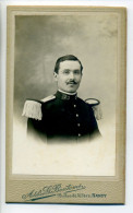 Photo (Format Carte De Visite) - Militaria Soldat Militaire Uniforme - Photo G. Bontems à  Nancy - Vers 1900 - Uniforms