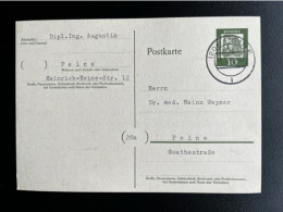 GERMANY 1962 POSTCARD PEINE TO PEINE 01-01-1962 DUITSLAND DEUTSCHLAND - Postcards - Used