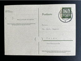GERMANY 1962 POSTCARD PEINE TO PEINE 04-03-1962 DUITSLAND DEUTSCHLAND - Postcards - Used