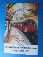 Bloomsbury Postcard Fair September 1992 Limited Edition Of 1250  Designed By Sarah E. Beaumont - Stations With Trains