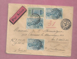 Lettre Par Avion De 1932 Pour La France - YT N° 35 Et 92 X 3 - Exposition Coloniale De Paris - Briefe U. Dokumente