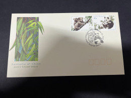 10-12-2023 (1 W 48) Australia FDC Cover (joint Issue With China) Panda & Koala Bear - Joint Issues