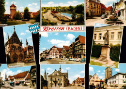 73941975 Bretten_Baden Simmelturm Schwimmbad Hundlesbrunnen Melanchthonhaus Mark - Bretten