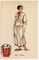 Estonia 1931 Postcard Woman In Traditional Costume - Neiu. Hargla; Scott 93 - 5s. Arms - Estonie