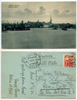 Estonia 1924 Postcard Tallinn / Reval - Sadam / Hafen (Port); Scott 71 - 9m. Weaver - Estonie