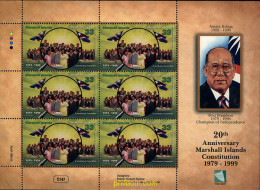 10329 MNH MARSHALL Islas 1999 20 ANIVERSARIO DE LA CONSTITUCION - Marshallinseln