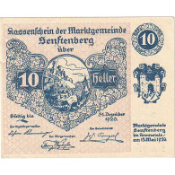 Autriche, Senftenberg, 10 Heller, Château, 1920, 1920-12-31, SPL, Mehl:FS 993a - Oesterreich