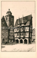 43001298 Alsfeld Marktplatz Rathaus Historisches Gebaeude Kuenstlerkarte Alsfeld - Alsfeld