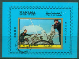 Manama 1972 Mi#MS219B First Manned Landing On The Moon MS - Manama