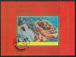 Manama 1972 Mi#MS207A First Manned Landing On The Moon MS CTO - Manama