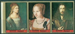 Manama 1972 Mi#974-976 Paintings By Albrecht Durer MLH - Manama