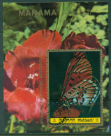 Manama 1972 Mi#MS189A Butterflies, Flowers MS CTO - Manama