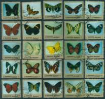 Manama 1972 Mi#941/1105/1117 Butterflies Gold Frame CTO - Manama