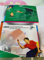 Taiwan Stamp Folder Table Tennis Sports 2002 - 2000-2009