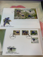 Taiwan Stamp 2008 Blue Magpie FDC Set And Sheet - Cartas & Documentos