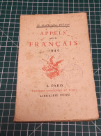 L'appel Aux Français, Maréchal PETAIN, édition De 1941, PLON - Französisch