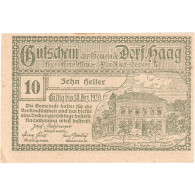 Autriche, Dorf Haag, 10 Heller, Manoir, 1920, 1920-12-30, SPL, Mehl:FS 317c - Oesterreich