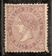 ESPAÑA 1868 - Edifil #98 Sin Goma (*) - Nuovi