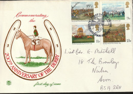 Great Britain   .   1979   .  "200th Anniversary Of The Derby"   .   First Day Cover - 4 Stamps - 1971-1980 Dezimalausgaben