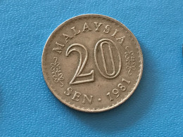 Münze Münzen Umlaufmünze Malaysia 20 Sen 1981 - Maleisië