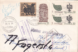 LETTER 1971  FERRY LONDON - GOTEBORG    RETUR - Briefe U. Dokumente