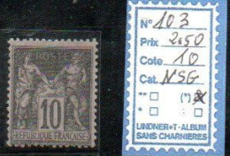 FRANCE N° 103 NSG - 1898-1900 Sage (Type III)