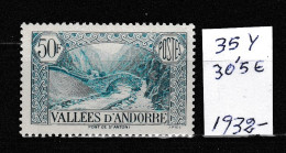 ANDORRA  FR 1932  **  MNH  YVERT 35  VALOR  3O,50 € ESCANEADOS  PORDETRAS - Ungebraucht