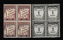 ANDORRA  FR 1931-33  **  MNH  YVERT  6+9  X4-  EL 6 VALOR  20 € EL 9 28 € ESCANEADOS  PORDETRAS - Nuevos