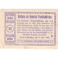 Autriche, Prambachkirchen, 10 Heller, Eglise, 1920, SUP+, Mehl:FS 779a - Oesterreich