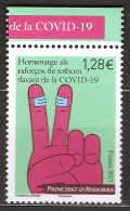 Andorre Français 2021 N° 856 ** Maladie, Médecine, COVID-19, Main, Doigts, Masques, Santé, Solidarité, V De La Victoire - Unused Stamps