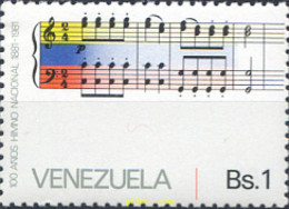 177674 MNH VENEZUELA 1982 100 ANIVERSARIO DEL HIMNO NACIONAL - Venezuela