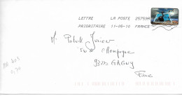FRANCE  AA 403 De 2010 THEME "  EAU " Mer + Cormoran Et Mouette Ou Albatros  Sur Enveloppe Entière OBL. 2010 / - Lettres & Documents