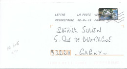 FRANCE  AA 406 De 2010 THEME " L'  EAU " Eau De Source Cascade Sur Longue Enveloppe Entière OBL. 2010 /LOT B - Lettres & Documents