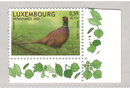 Luxembourg 2002, Bird, Birds, 1v, MNH** (Split From Set Of 4v) - Gallinacées & Faisans