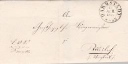 T & T Briefumschlag Darmstadt 1856 - Lettres & Documents