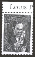 Andorre Français 2022 N° 883 ** Science, Louis Pasteur, Chimie, Biologie, Cristallographie, Rage, Microscope, Recherche - Unused Stamps