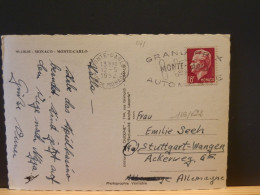 103/622  CP  MONACO  1952   POUR ALLEMAGNE - Covers & Documents