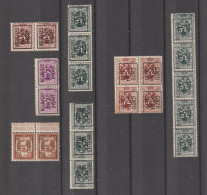 Typos Paires Et + - Sobreimpresos 1912-14 (Leones)