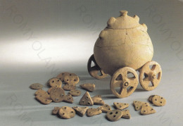 CARTOLINA  POLICORO,MATERA,BASILICATA-MUSEO NAZIONALE DELLA SIRITIDE-PISSIDE SU RUOTE CON TESSERE IN TERRACOTTA-NON VIAG - Matera