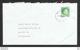 SWEDEN: 1989 COVERT WITH 3 K. 60 QUENN SILVIA (1404) + CLOSER - TO GERMANY - Storia Postale