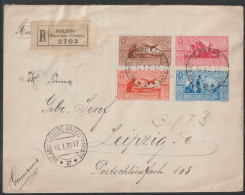 Italy, 1931, Cover, Sent Registered With Air Mail From Milano To Leipzig - Marcofilie (Luchtvaart)